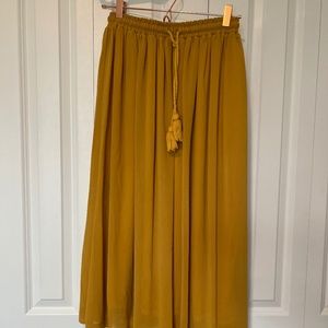 Mustard Yellow Midi Skirt